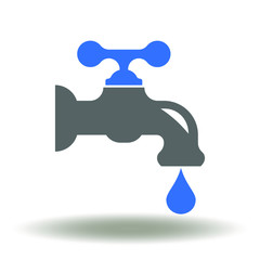 Water Tap Logo. Faucet spigot valve icon vector.