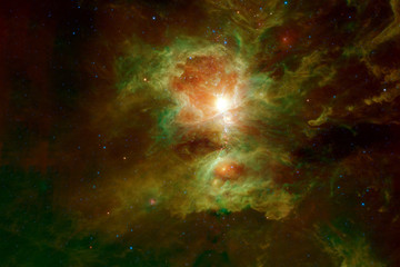 Fototapeta na wymiar A beautiful galaxy with nebulae and stars.Elements of this image were furnished by NASA.