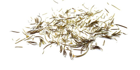 Dry spice rosemary isolated on white background. Natural spice rosemary.