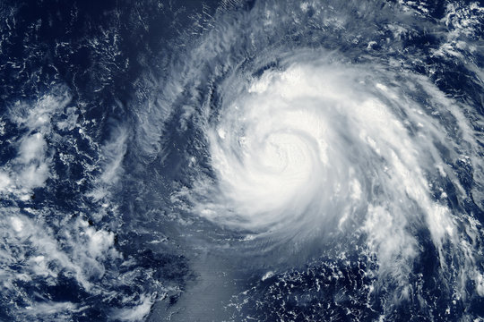 Typhoon from space, natural disaster. Elements of this image were furnished by NASA.