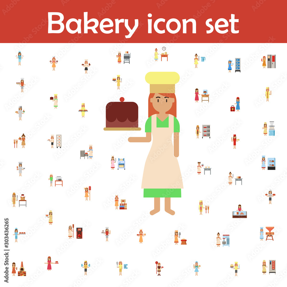 Poster cake, bakery color icon. bakery icons universal set for web and mobile