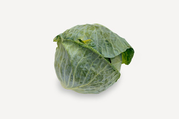 Raw cabbage isolated on white background