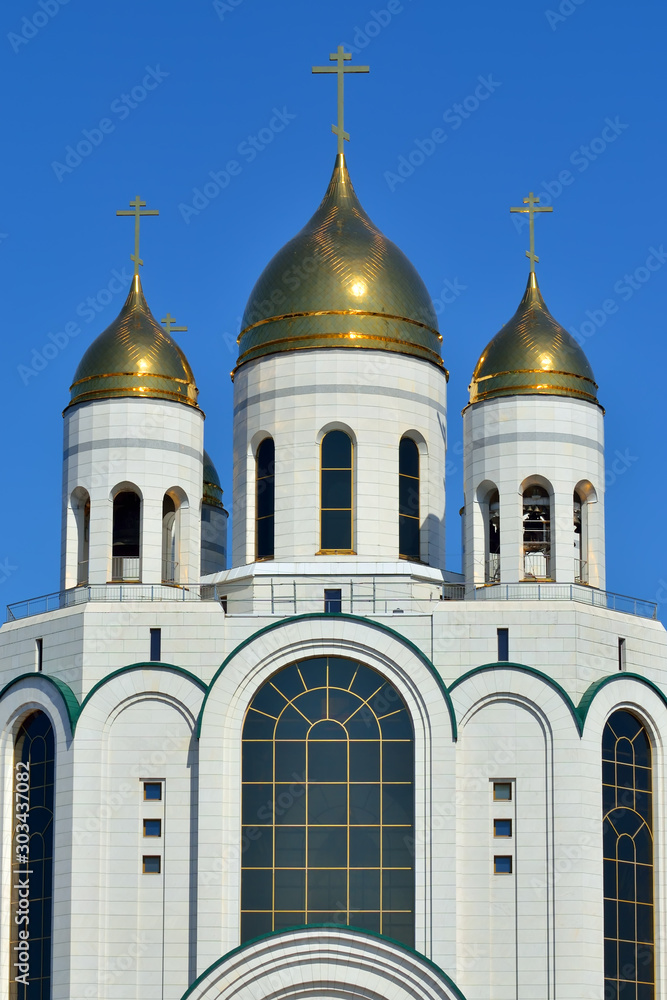 Wall mural Domes of Cathedral of Christ the Saviour. Kaliningrad, Russia