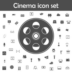 Cinematographic tape icon. Cinema icons universal set for web and mobile