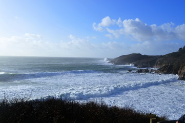 Naklejka premium Tempête au petit Minou