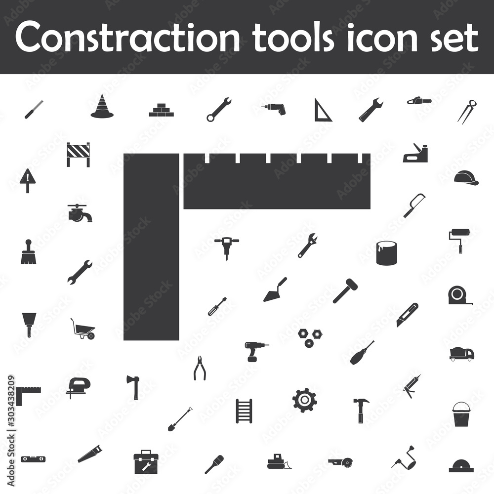 Poster degree square icon. constraction tools icons universal set for web and mobile