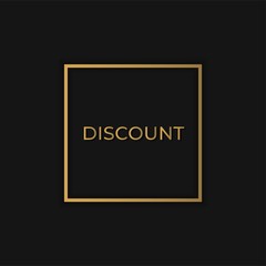 discount banner. promotion gold black sale banner design