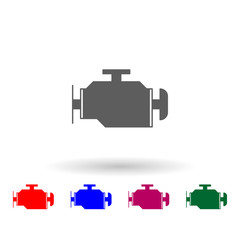 Engine sign in the car multi color icon. Simple glyph, flat vector of car repear icons for ui and ux, website or mobile application