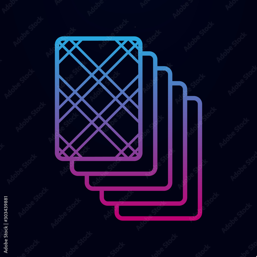 Poster deck of cards on the back nolan icon. simple thin line, outline vector of casino icons for ui and ux