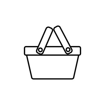 basket commerce shopping line image icon