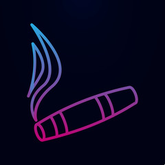 Smoldering cigar nolan icon. Simple thin line, outline vector of casino icons for ui and ux, website or mobile application