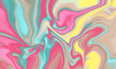 Abstract vibrant multicolor liquid background marble texture	