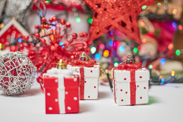 Christmas background white lights