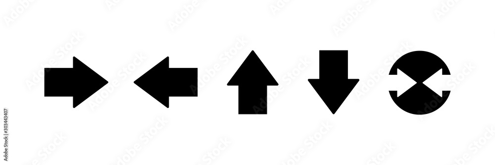 Poster set of black isolated vector arrows. vector arrow collection. arrow icon.