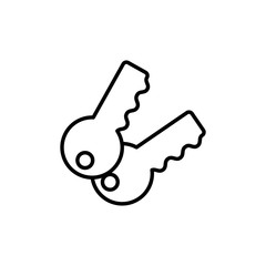 security keys line style icon