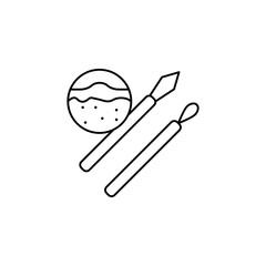 Hook tools icon. Simple line, outline vector of dermatology icons for ui and ux, website or mobile application