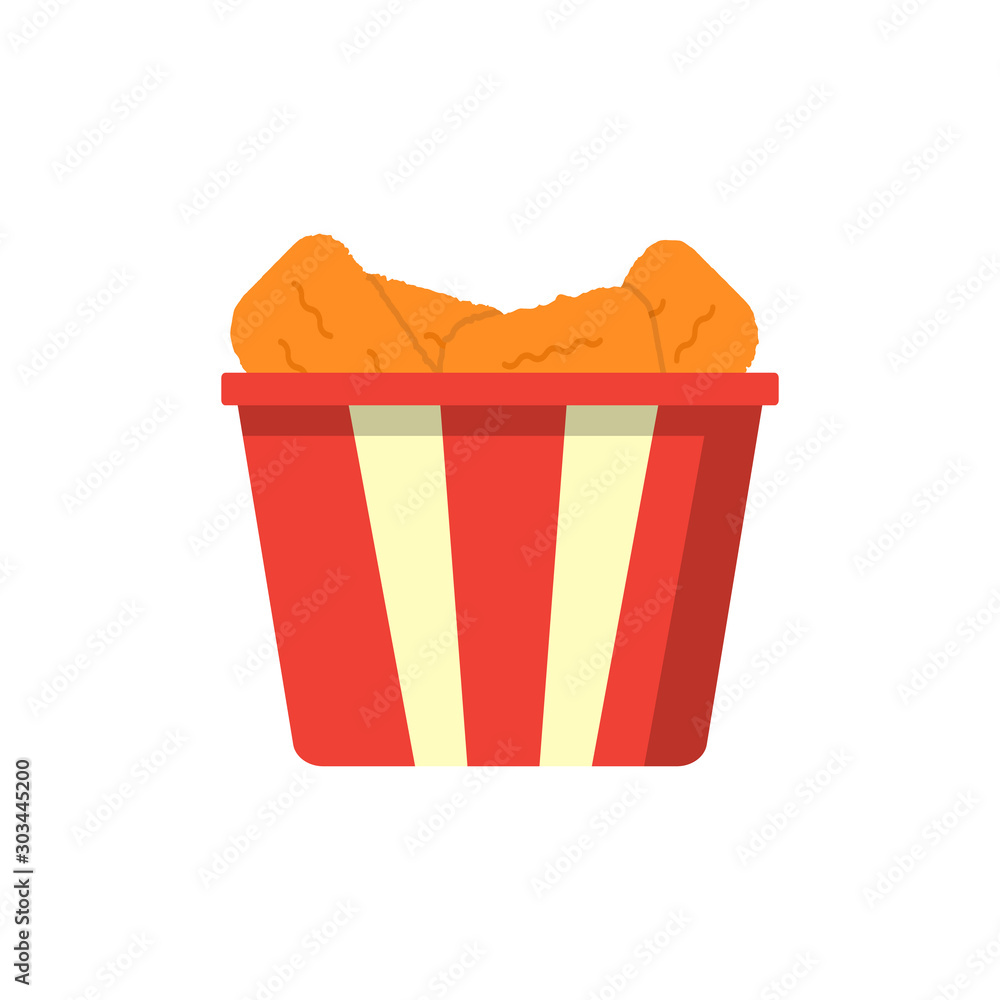 Aufkleber nuggets chicken color icon. simple line, outline vector of fast foot icons for ui and ux, website or