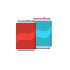 Soda can color icon. Simple line, outline vector of fast foot icons for ui and ux, website or mobile application