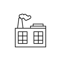 Factory icon. Simple line, outline vector of air pollution icons for ui and ux, website or mobile application