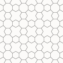 Pattern geometry of  octagon and hexagon background. Pattern is on swatch panel.