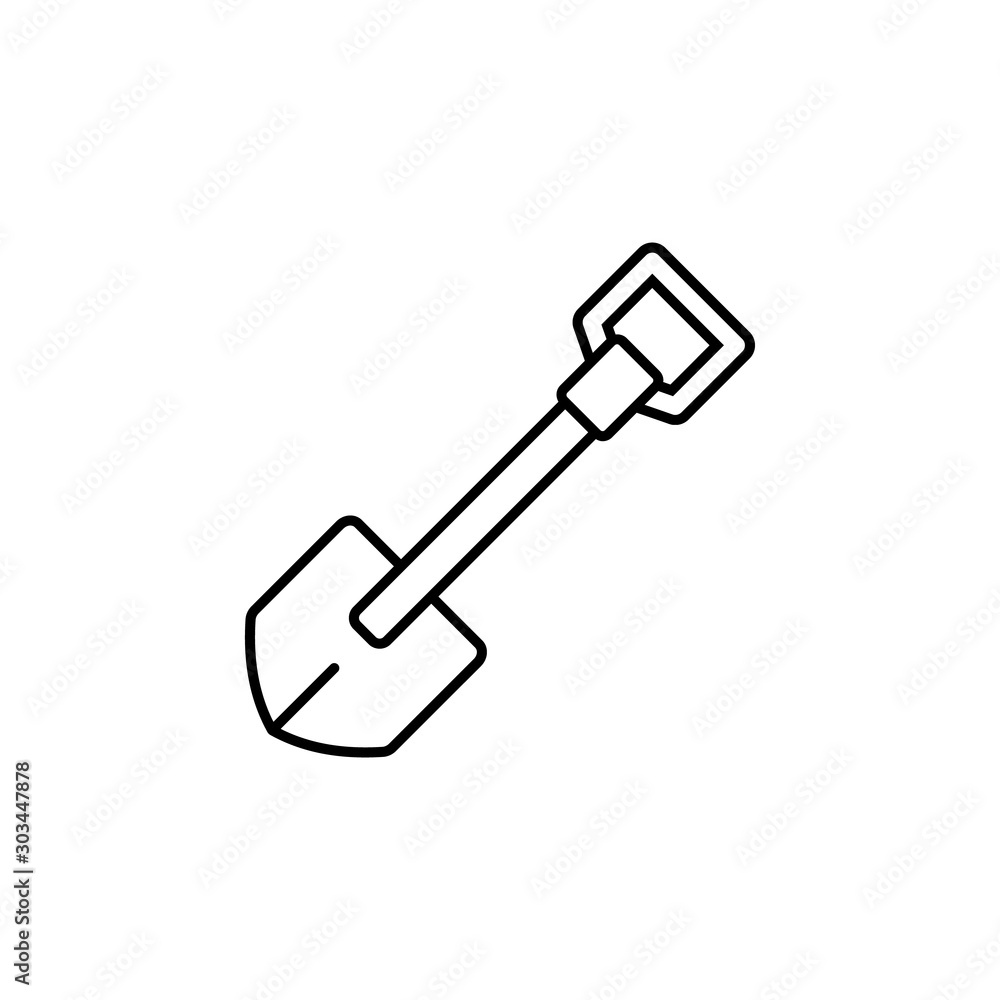 Poster paint brush tool icon. simple line, outline vector of construction tools icons for ui and ux, websit