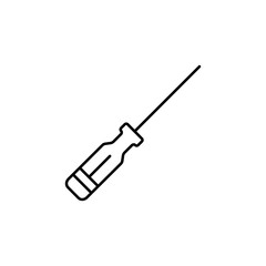 Screwdriver tool icon. Simple line, outline vector of construction tools icons for ui and ux, website or mobile application