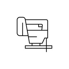 Power saw tool icon. Simple line, outline vector of construction tools icons for ui and ux, website or mobile application