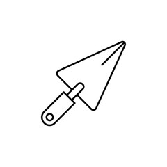 Trowel tool icon. Simple line, outline vector of construction tools icons for ui and ux, website or mobile application