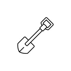 Paint brush tool icon. Simple line, outline vector of construction tools icons for ui and ux, website or mobile application