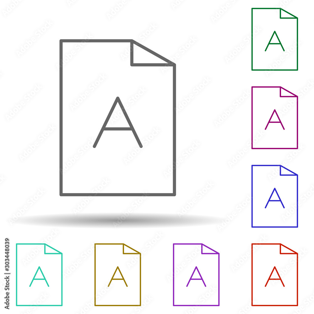 Poster editorial, file multi color icon. simple thin line, outline vector of editorial design icons for ui 