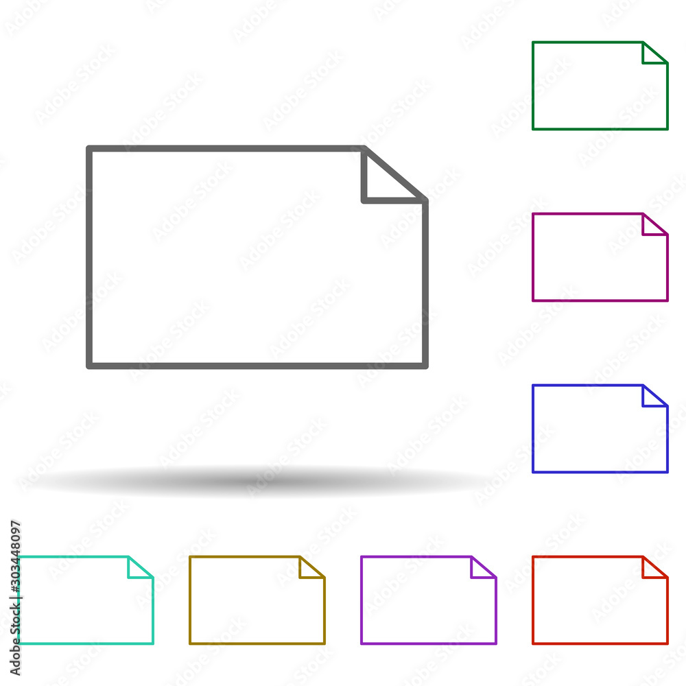 Poster editorial, file multi color icon. simple thin line, outline vector of editorial design icons for ui 