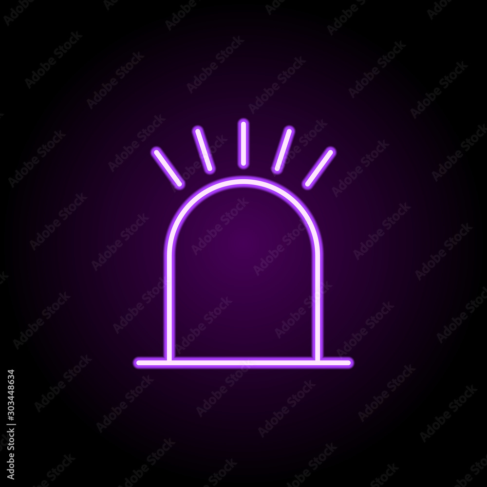 Poster alarm neon icon. simple thin line, outline vector of medical icons for ui and ux, website or mobile 