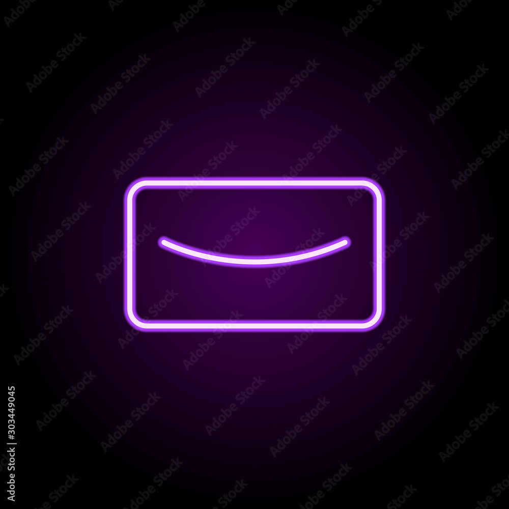 Poster email neon icon. simple thin line, outline vector of school icons for ui and ux, website or mobile a