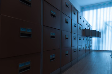 cabinet with folders