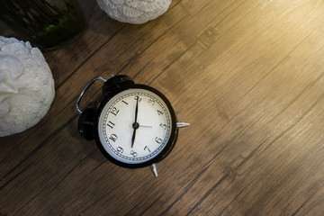 After eight o'clock in the morning, start to work concept.