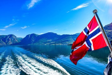 Norway flag - obrazy, fototapety, plakaty