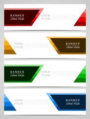 Abstract corporate business banner web template, vector illustration