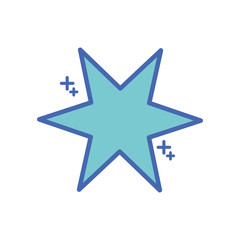 star six pointed fill style icon