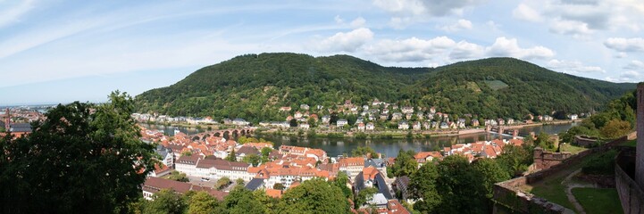 Fototapeta na wymiar View of Heidelberg City Germany