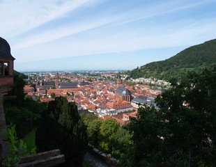 Fototapeta na wymiar View of Heidelberg City Germany