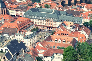 Naklejka premium View of Heidelberg Germany as seen from the castle