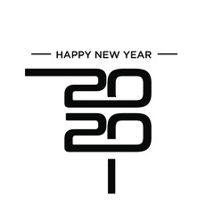 2020 happy new year letter logo icon design vector