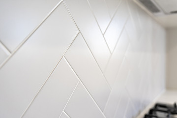 Herringbone Kitchen tile splash backs