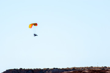 Fototapeta na wymiar Flying in the desert sky