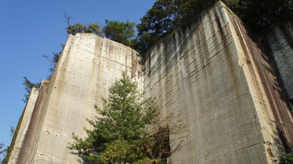 Japanese Oya stone quarry site