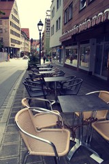 Outdoor dinning in Downtown Historic Nuremberg Germany