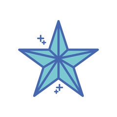 star five pointed fill style icon