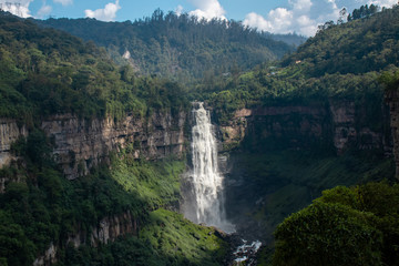 Beautiful view of waterfall Salto del Tequendama in Colombia