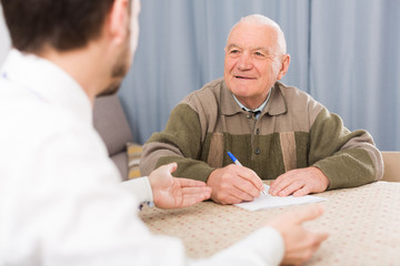 Retired and social employee fill form