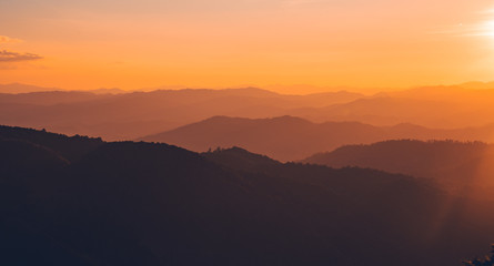 Beautiful Abstract mountain in the evening-Beautiful light and color